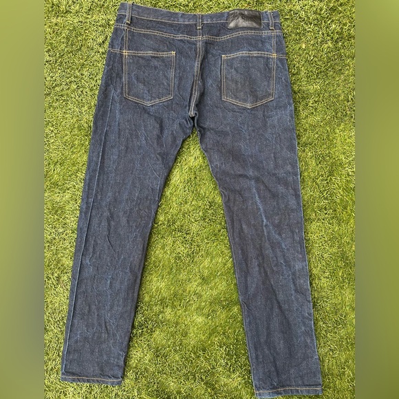 Skid Row Denim Academy Made in USA Dark Jeans Raw Tight Woven Selvedge Denim 34 - Picture 8 of 10